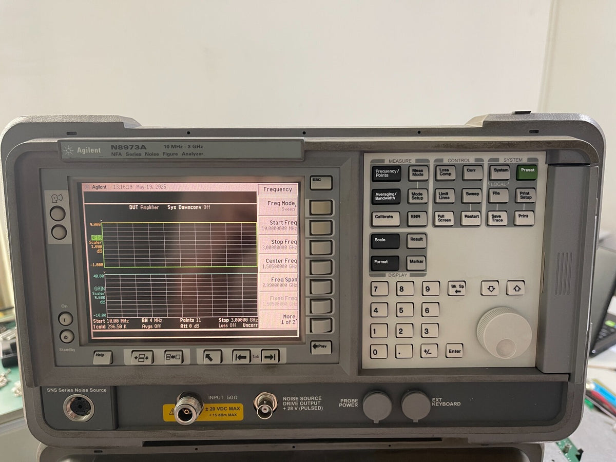 Agilent N8973A 10 MHz - 3 GHz Noise Figure Analyzer _ 1721 - XG eqpt