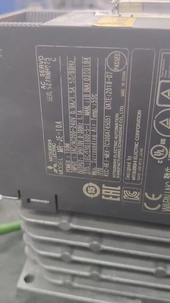 Mitsubishi MR-JE-10A Servo Amplifier General Purpose 100 Watt 200V