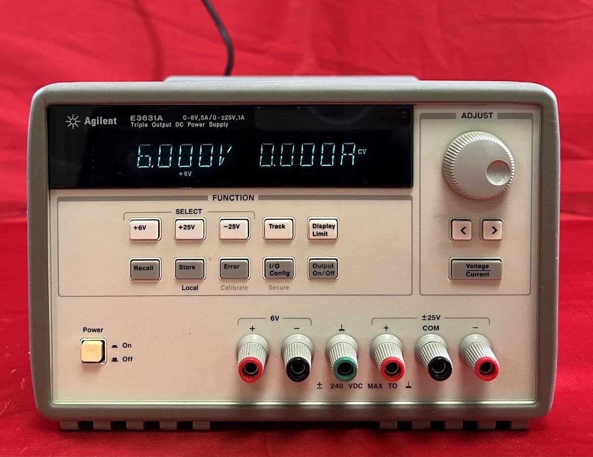 Agilent/Keysight E3631A 80W Triple Output Power Supply, 6V, 5A & ±25V, 17025 CAL