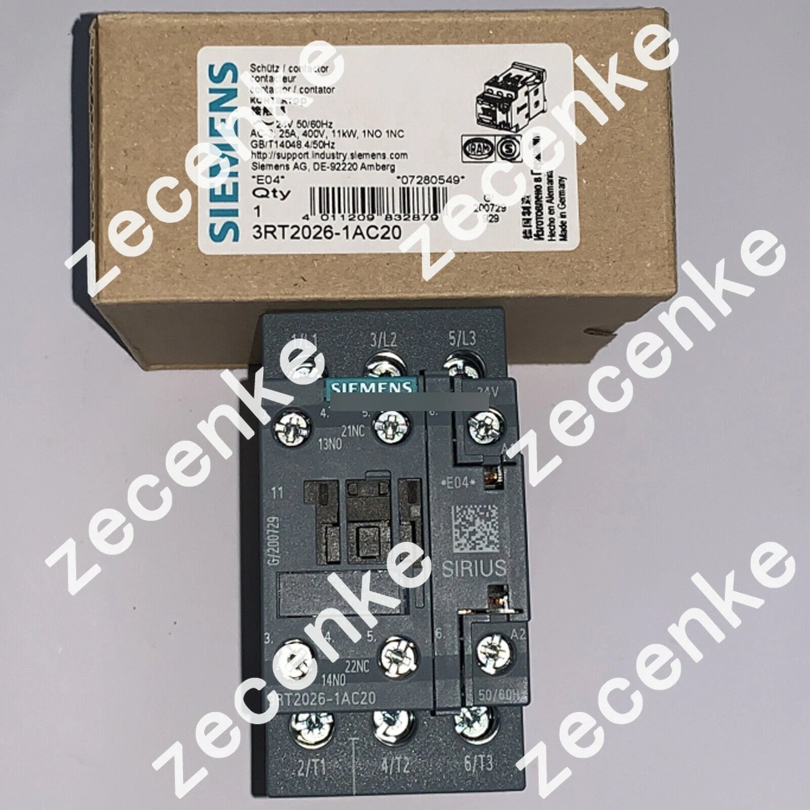 SIEMENS 3RT2026-1AC20 1PC Contactor for Industrial Use