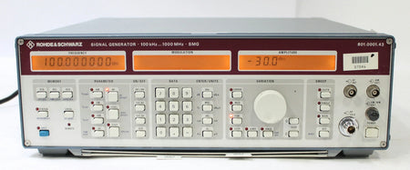 Rohde & Schwarz SMG 100 kHz  1000 MHz RF Signal Generator 801.0001.43 OPT B1 B2