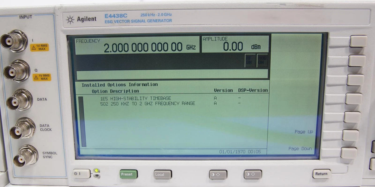 Agilent E4438C 2GHz ESG Vector Signal Generator OPT 1E5 502