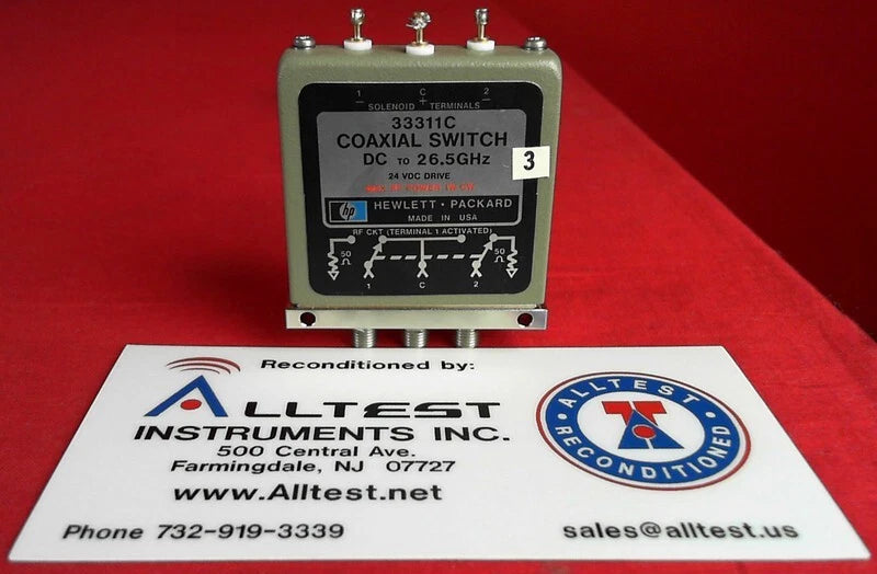 HP Agilent Keysight 33311C Coaxial Switch SPDT 24VDC 8762C