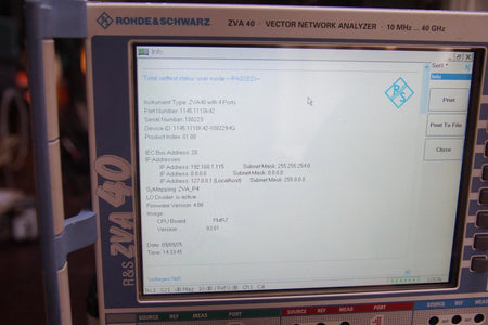 Rohde & Schwarz ZVA 40 10MHz - 40GHz Vector Signal Generator