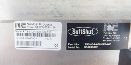 Nor-Cal Products / SoftShut TSS-IQA-600-ISO-160 Intellisys Valve