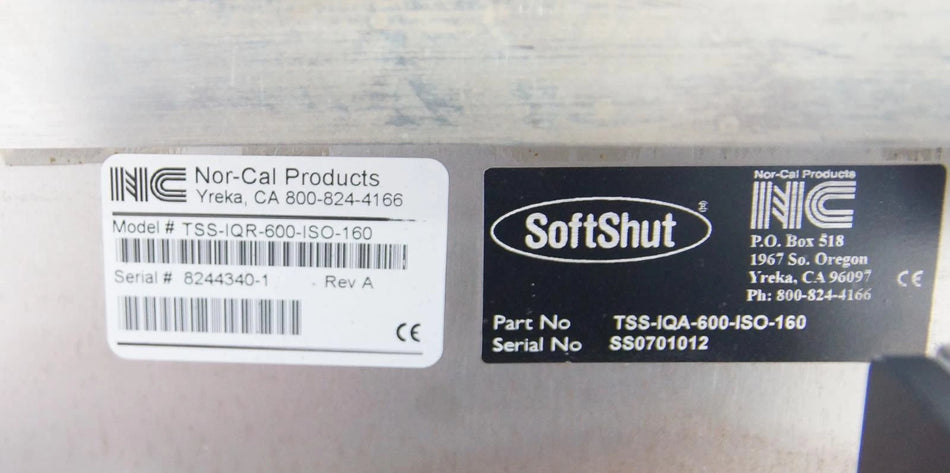 Nor-Cal Products / SoftShut TSS-IQA-600-ISO-160 Intellisys Valve