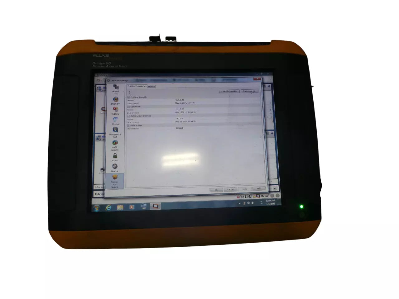 Fluke Networks Optiview XG Network Analyzer Tablet