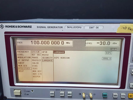 R&S SMT06 5kHz - 6GHz Signal Generator As-is Selling (0238)