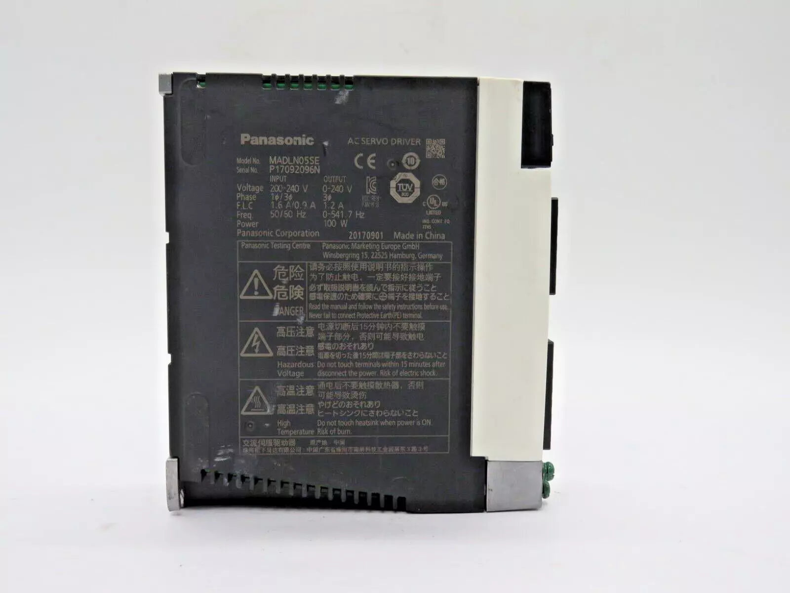 Panasonic MADLN05SE AC Servo Drive 200-240V 100W MINAS A6SE Series