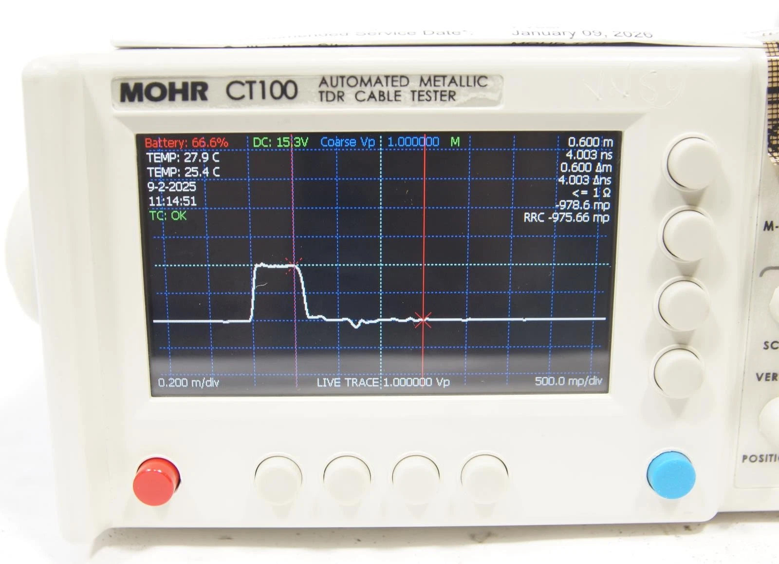 MOHR CT-100B Automatic Metallic TDR Cable Tester CT100 CALIBRATED