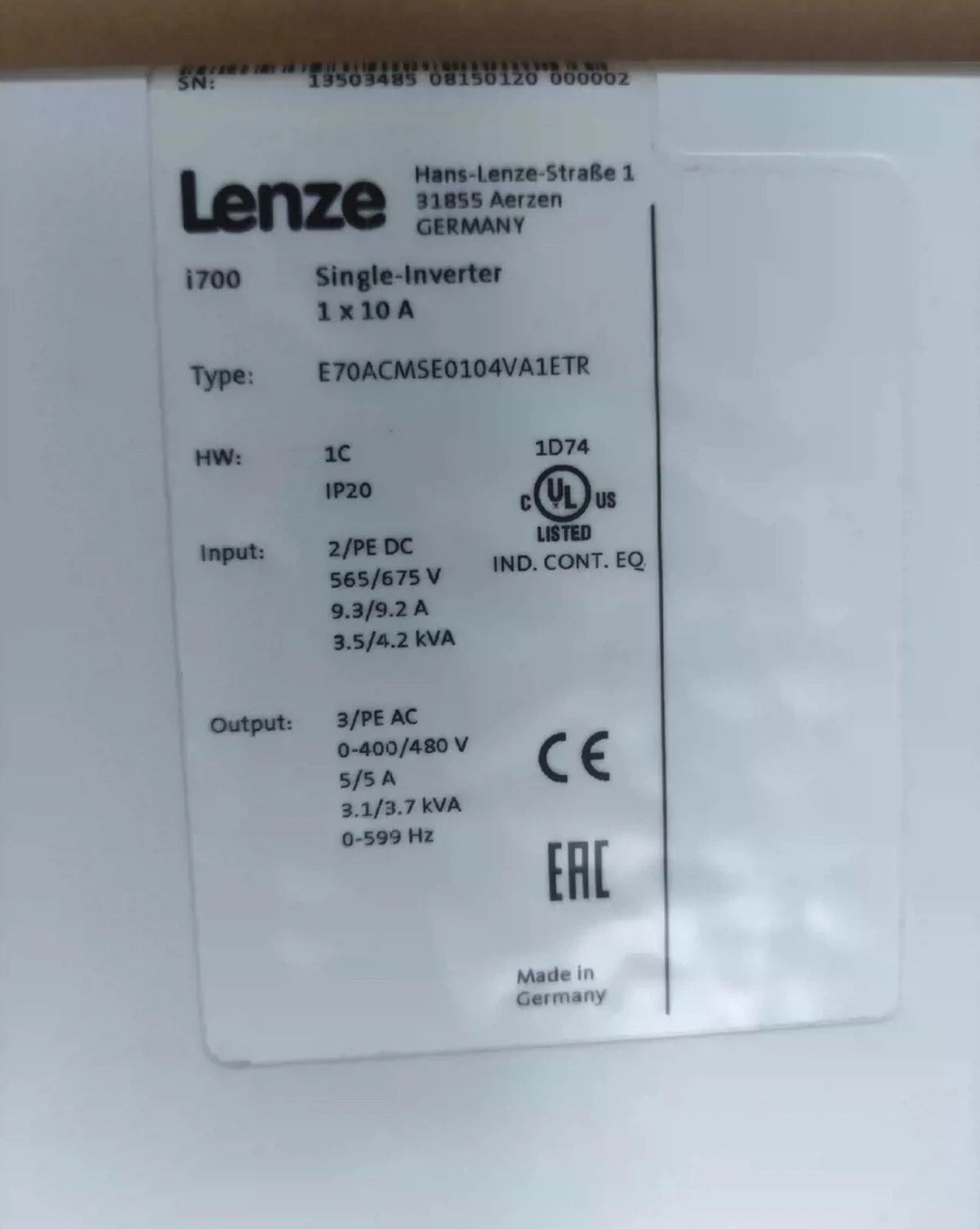 Industrial Ethernet Switch E70ACMSE0104VA1ETR