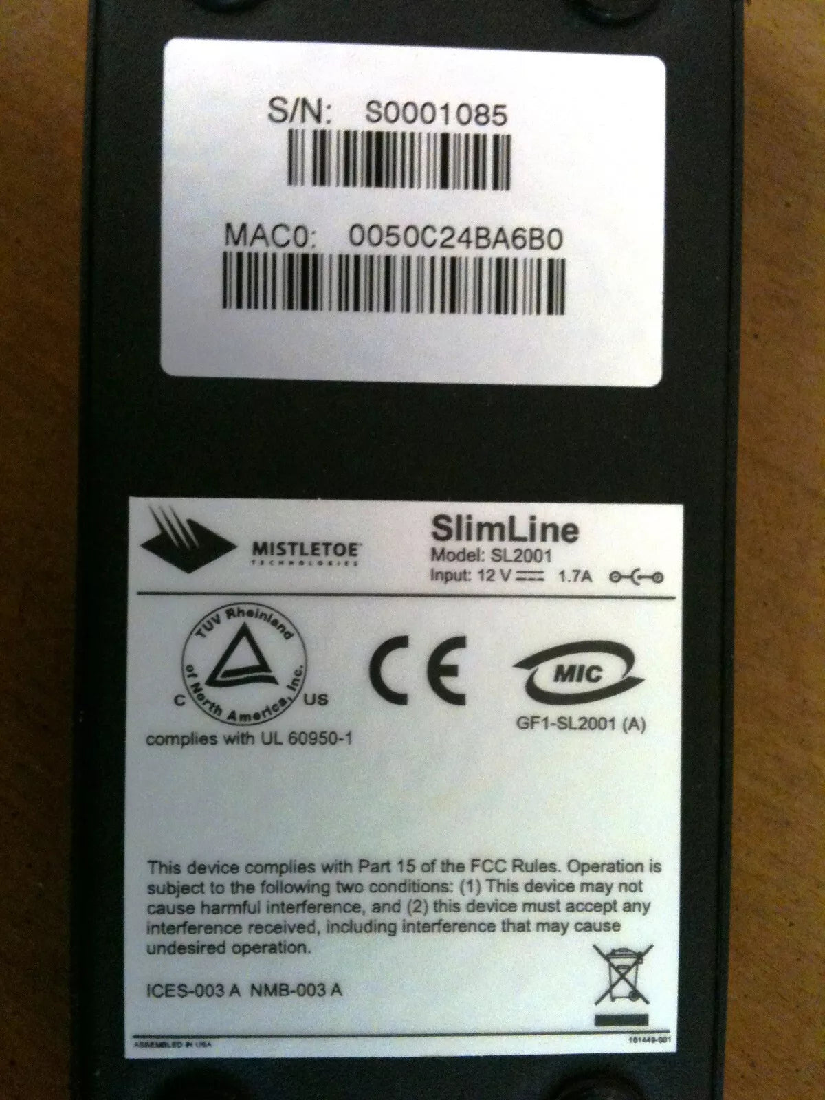Mistletoe Gigafin SL2001 SlimLine Encryptor