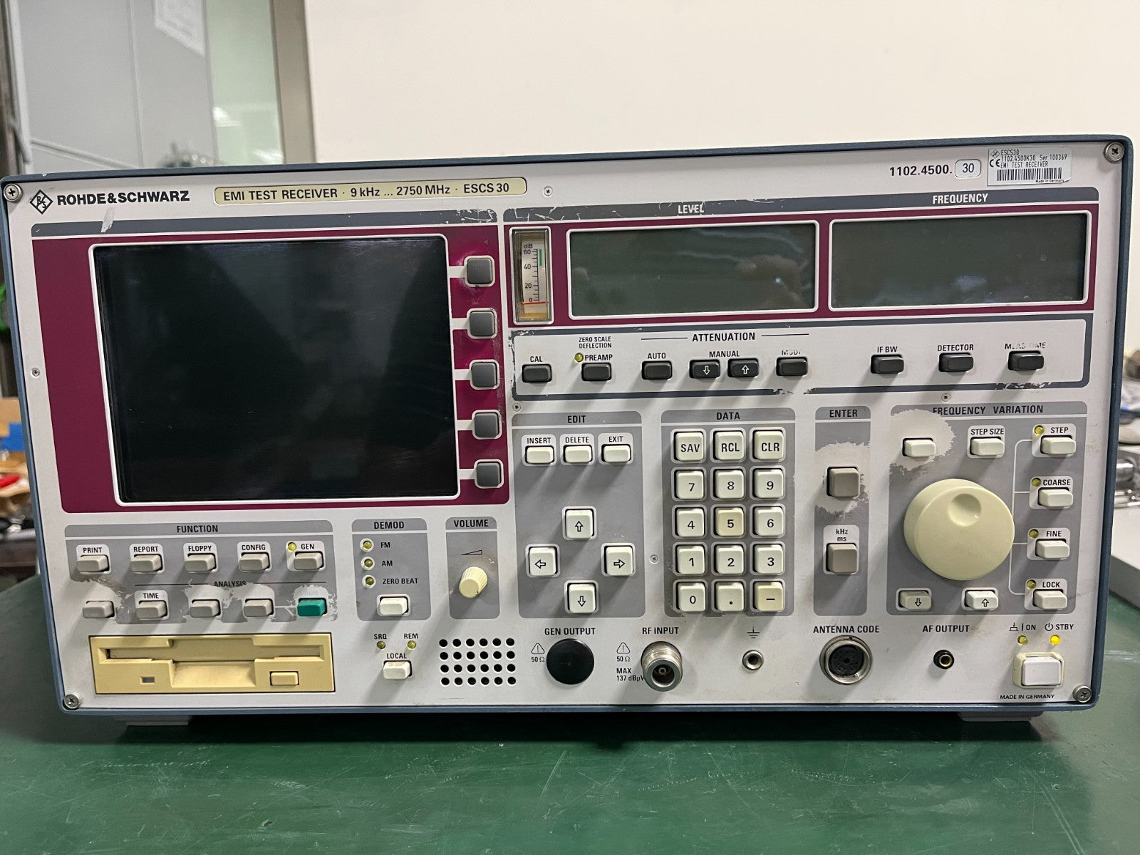 Rohde &amp; Schwarz ESCS30 EMI Test Receiver 9 kHz - 2750 MHz _0369