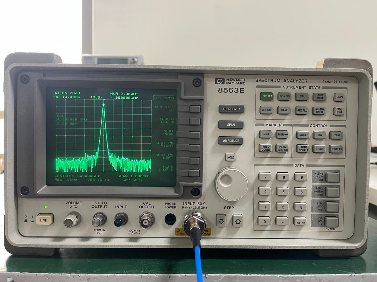 HP Agilent 8563E spectrum analyzer 9KHz to 26.5GHz w/ 85620A_00356 - XG eqpt