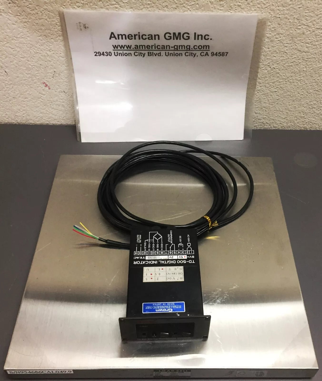 Yutaka TL-PS3-100K Load Cell Scale with Teac TD-500 Digital Transducer Indicator