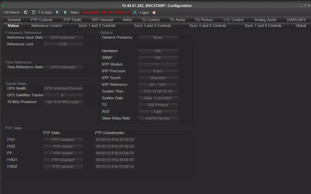 Evertz 2x 5700MSC-IP Grand Master Clock/SPG w/7800MSC-10G 5700-AUX 7801FC-IRD