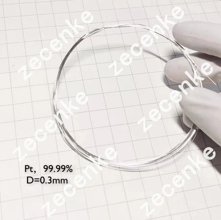 99.99% Platinum Metal Wire 0.3mm Diameter 100mm Length