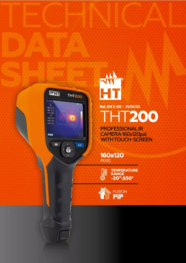 HT Instruments THT200 Infrared Thermal Camera IR 160x120pxl -20°C to +650°C