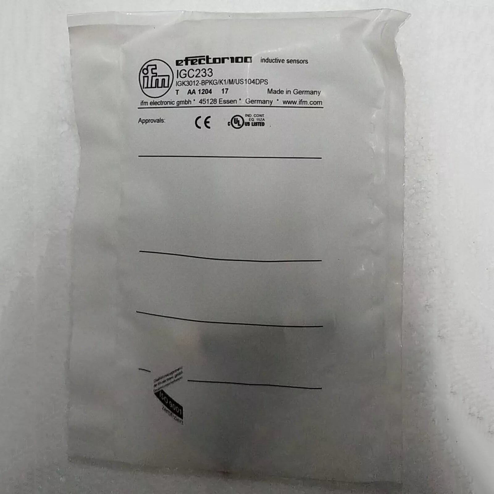 IFM IIGC233 Proximity Switch Sensor - 1PC, New, Expedited Shipping