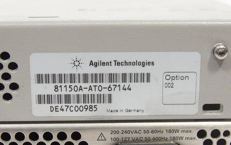 Agilent 81150A 120MHz Pulse Function Arbitrary Noise Generator CALIBRATED
