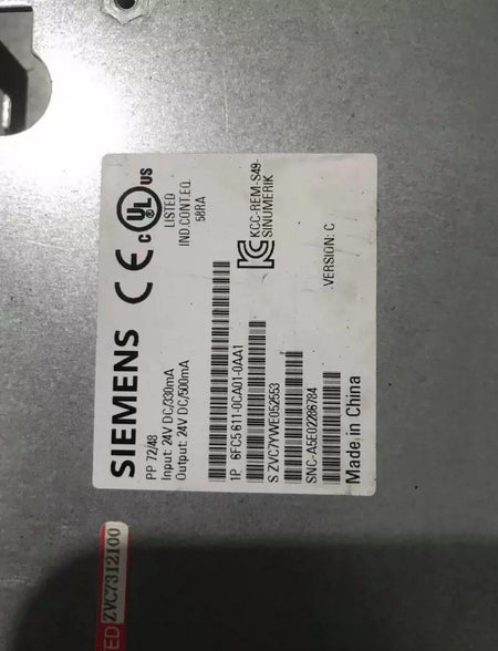 Siemens 6FC5611-0CA01-0AA1 Industrial Operator Panel
