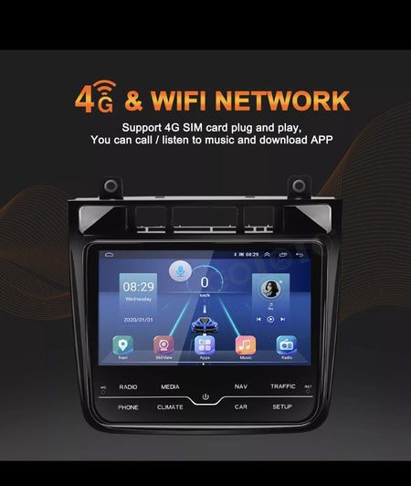 Android Car Radio 2Din Stereo Receiver For Volkswagen Touareg 2011-2017
