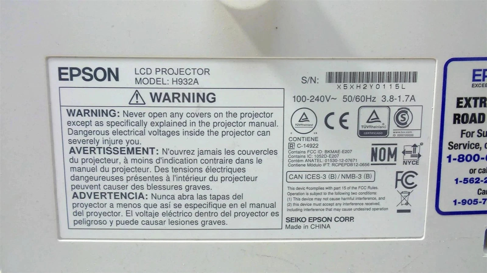 Epson Home Cinema 4010 4K Full HD 3D LCD Projector - Lamp Timer: 500 Hours