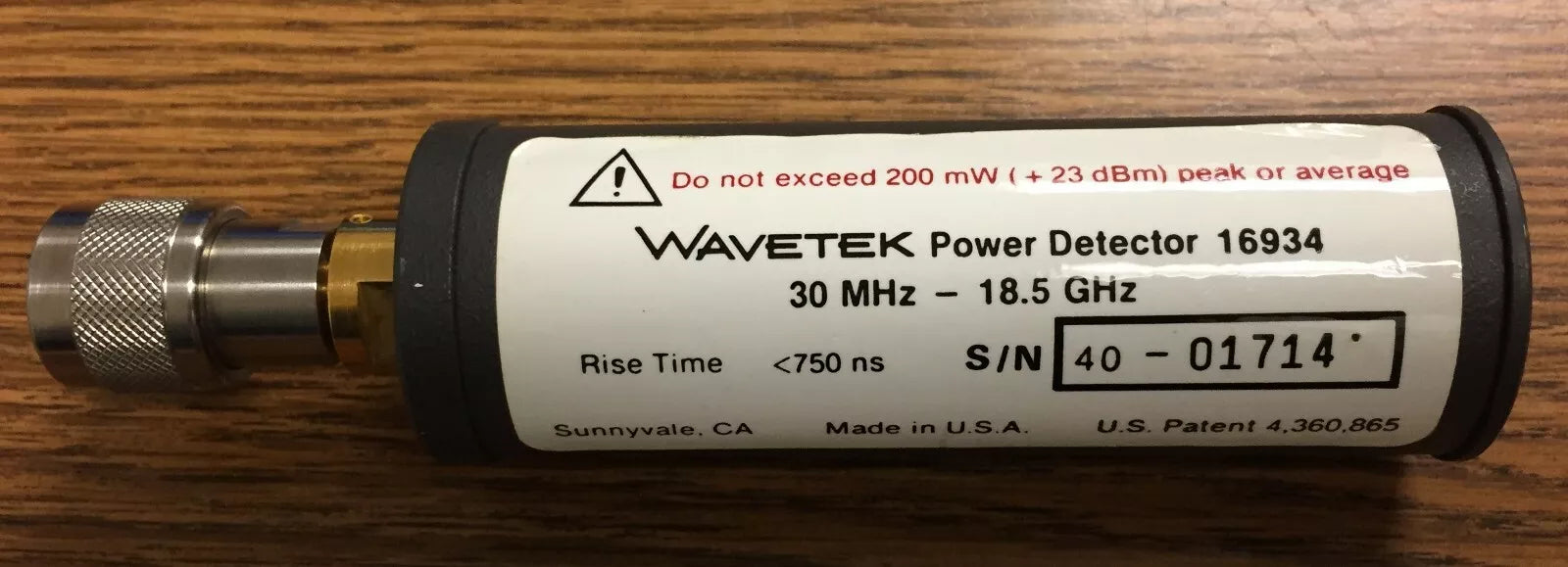 Wavetek 16934 Power Detector 30 MHz - 18.5 GHz