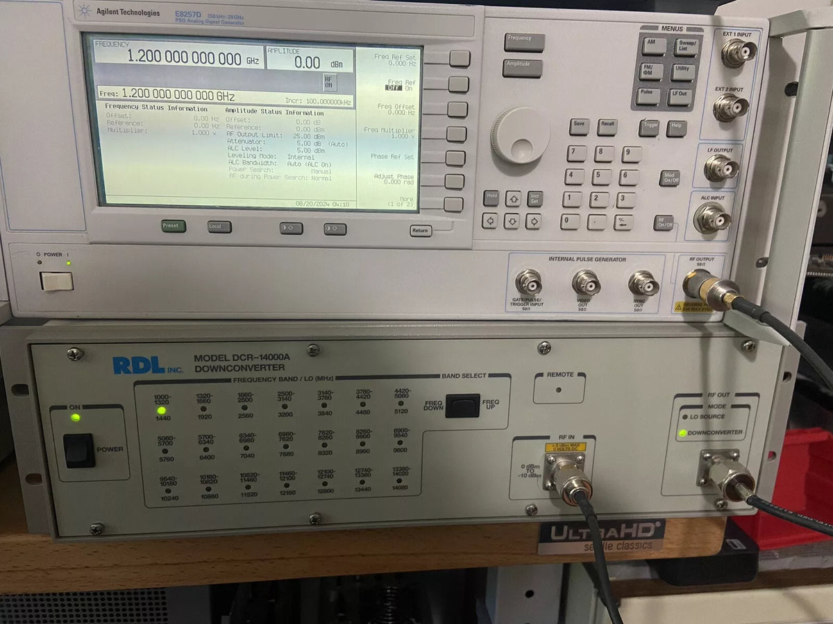 DCR-14000A Downconverter Aeroflex RDL IFR Ultra Low Phase Noise Measure 14 GHz