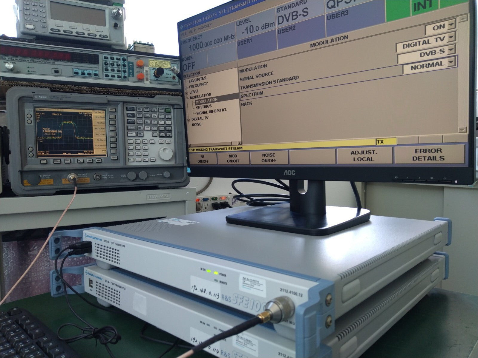 Rohde & Schwarz SFE100 DTV Test Transmitter DVB-S / DVB-S2 2112.4100.12 - XG eqpt