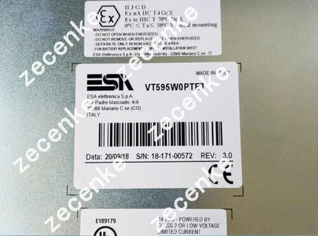 ESA VT595W0PTET P3510B YL Test Product 90-Day Warranty