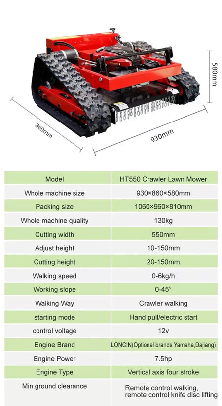 Remote Control Field Grass Cutter HT 550