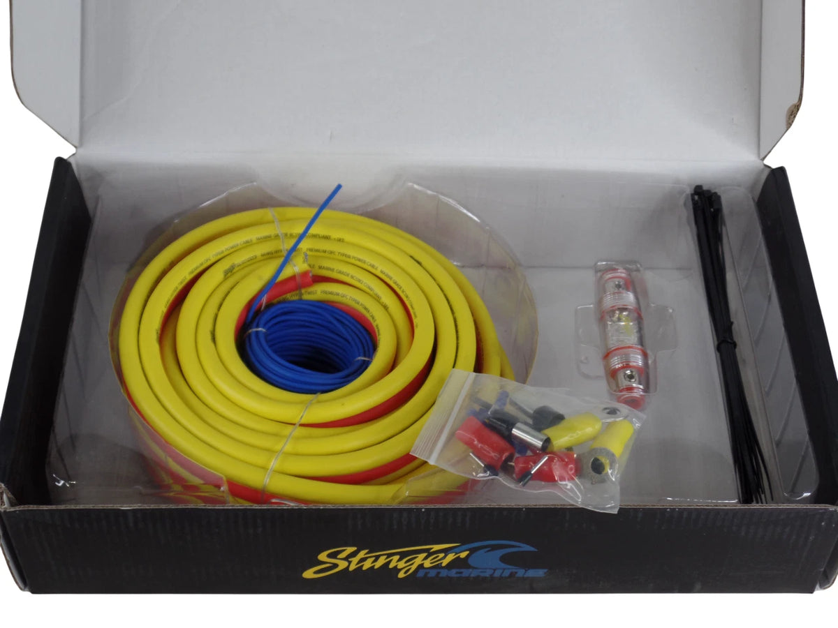 Stinger SEA4247 4 gauge UTV Boat Marine OFC Amplifier Wire Installation Kit.