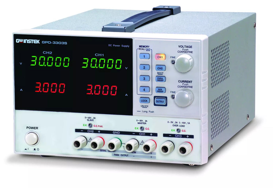 GW Instek GPD-3303S DC Power Supply Linear Programmable 3 Channel 195W