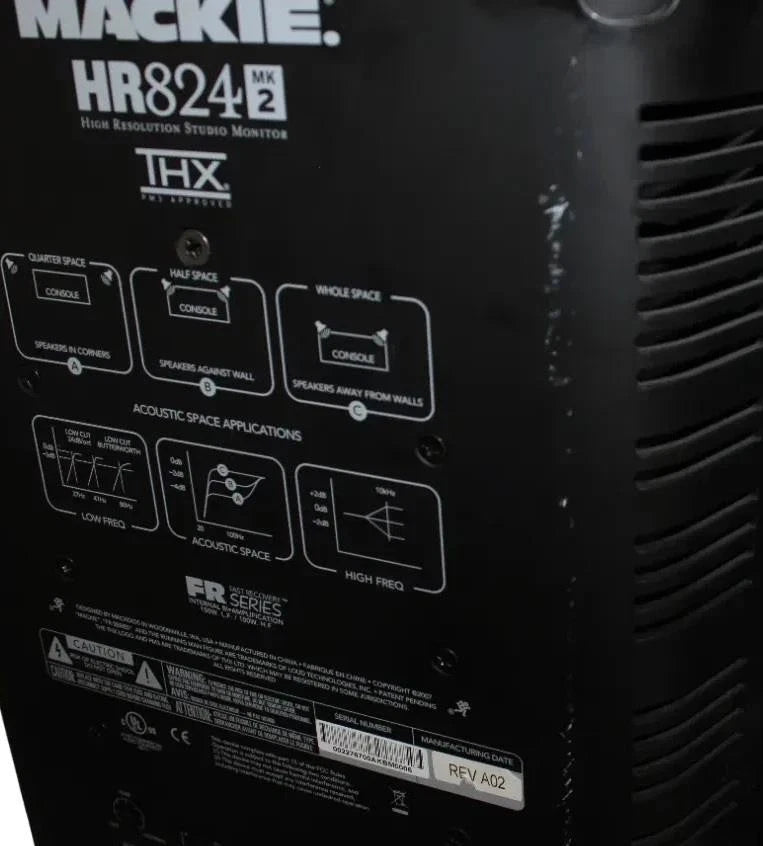 Mackie HR824 MKII 8" 2 Way Active Studio Monitor Speaker-PAIR - Free Shipping
