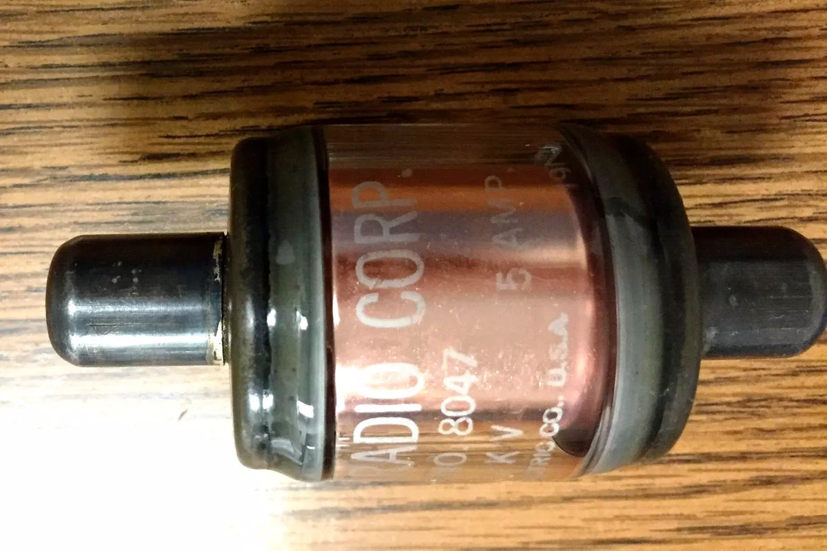 Aircraft Radio Corp P/N 8047 50 MMF 5KV Glass Tube Vacuum Capacitor
