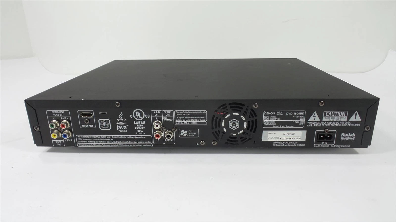 DENON DVD-1800BD Blu-Ray / DVD Media Player