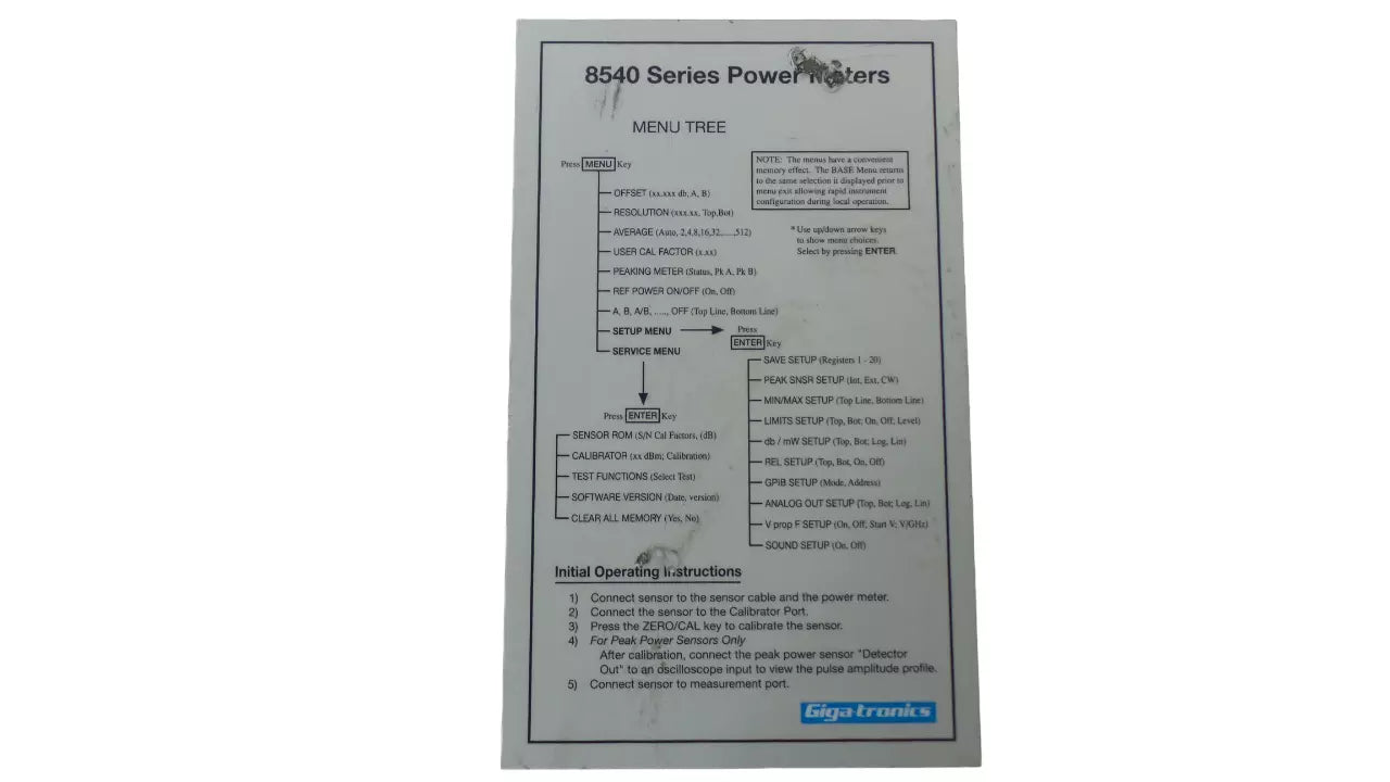 GIGA-TRONICS 8541 Universal Power Meter
