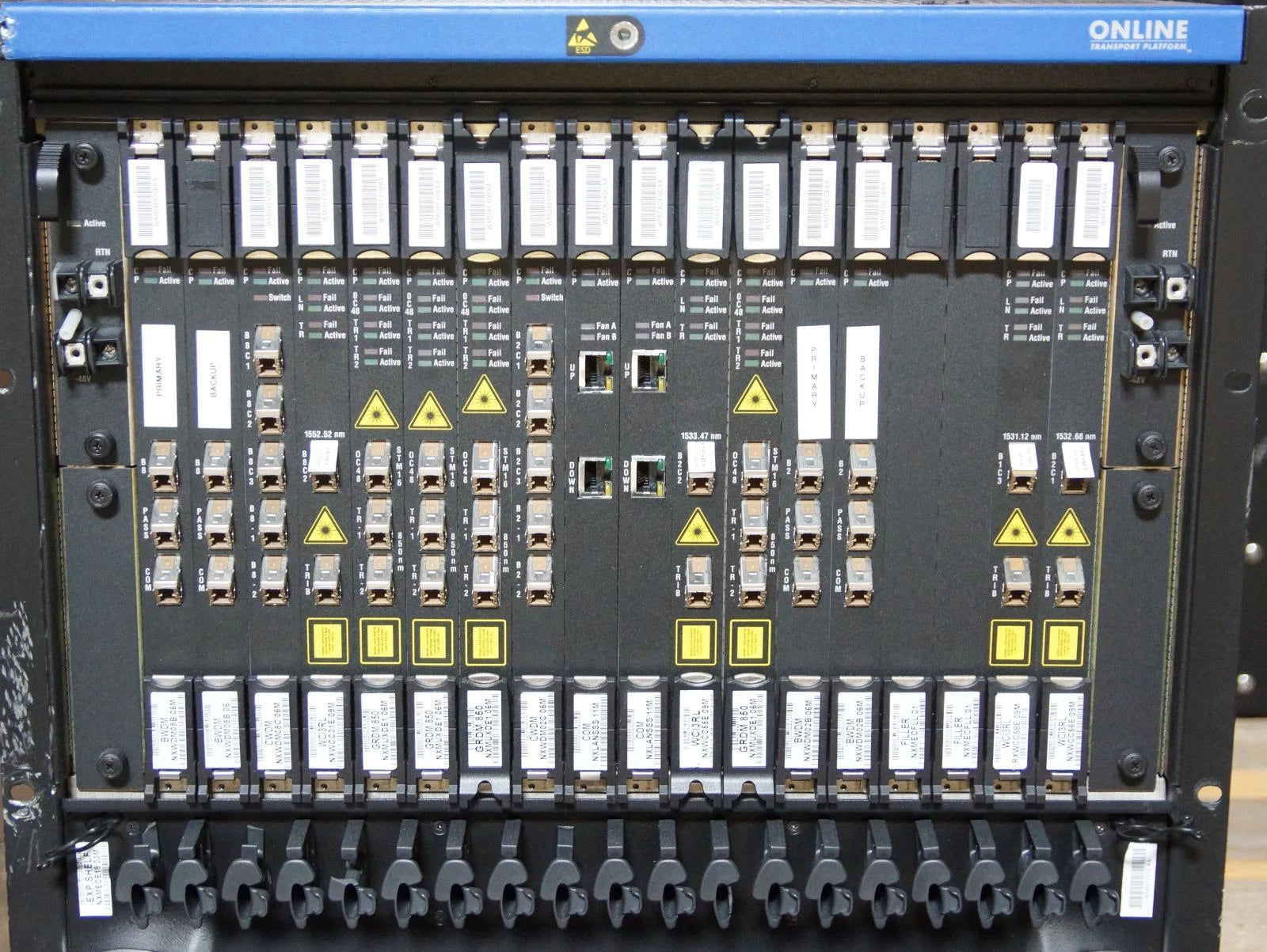 CIENA ONI OTP19 Chassis with 1x 4x BWDM 2x CWDM 4x WC13RL 4x GRDM 850 2x COM