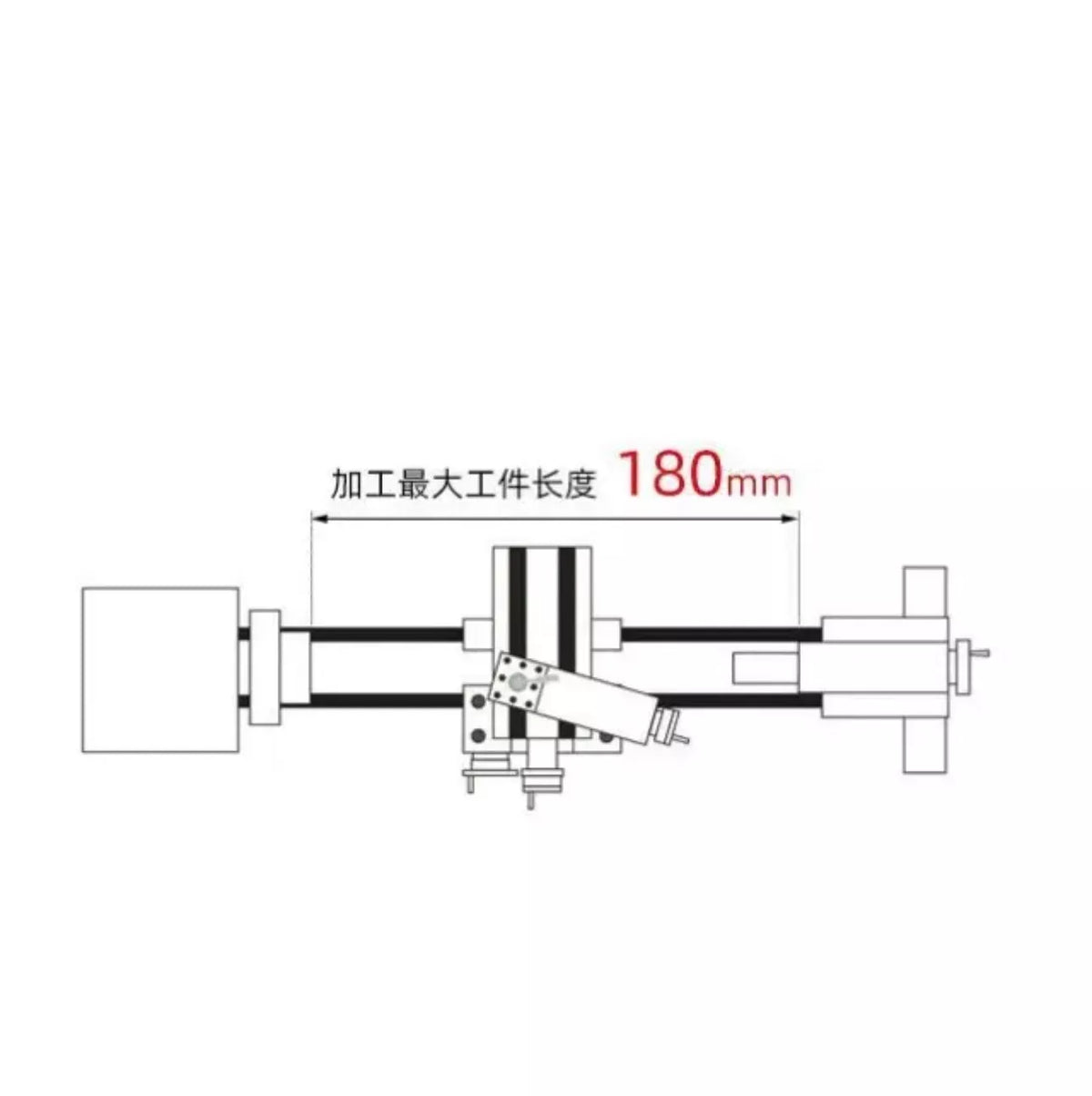 Mini Lathe Machine Desktop DIY Drilling Milling Machine 220V 180W