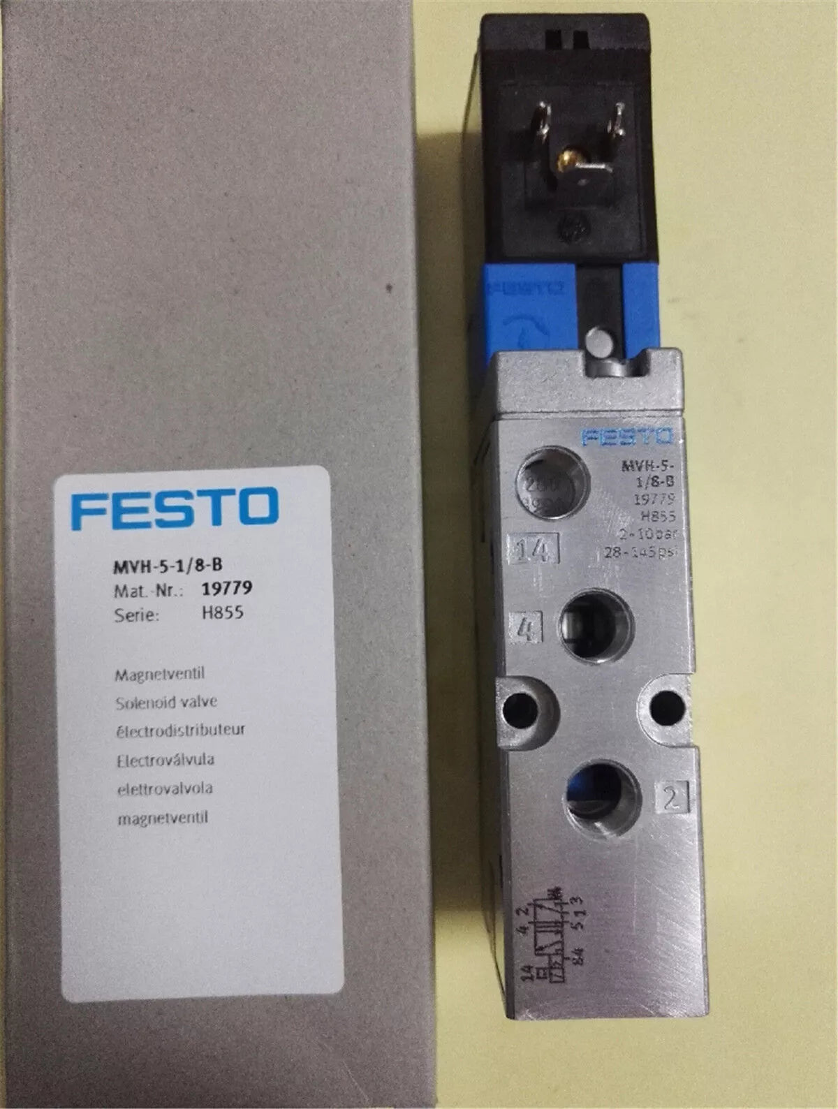 Festo MVH-5-1/8-B 19779 Solenoid Valve