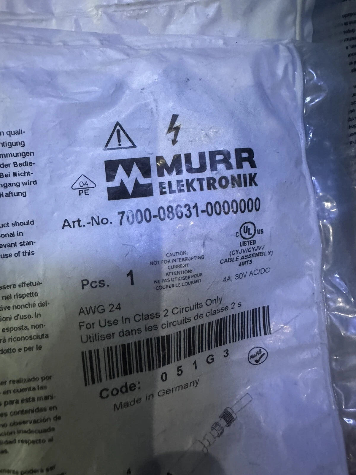MURR/7000-08631-0000000 Industrial Connector Kit