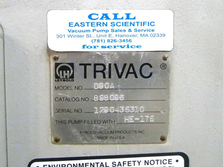 LH Leybold TRIVAC D90A Vacuum Pump