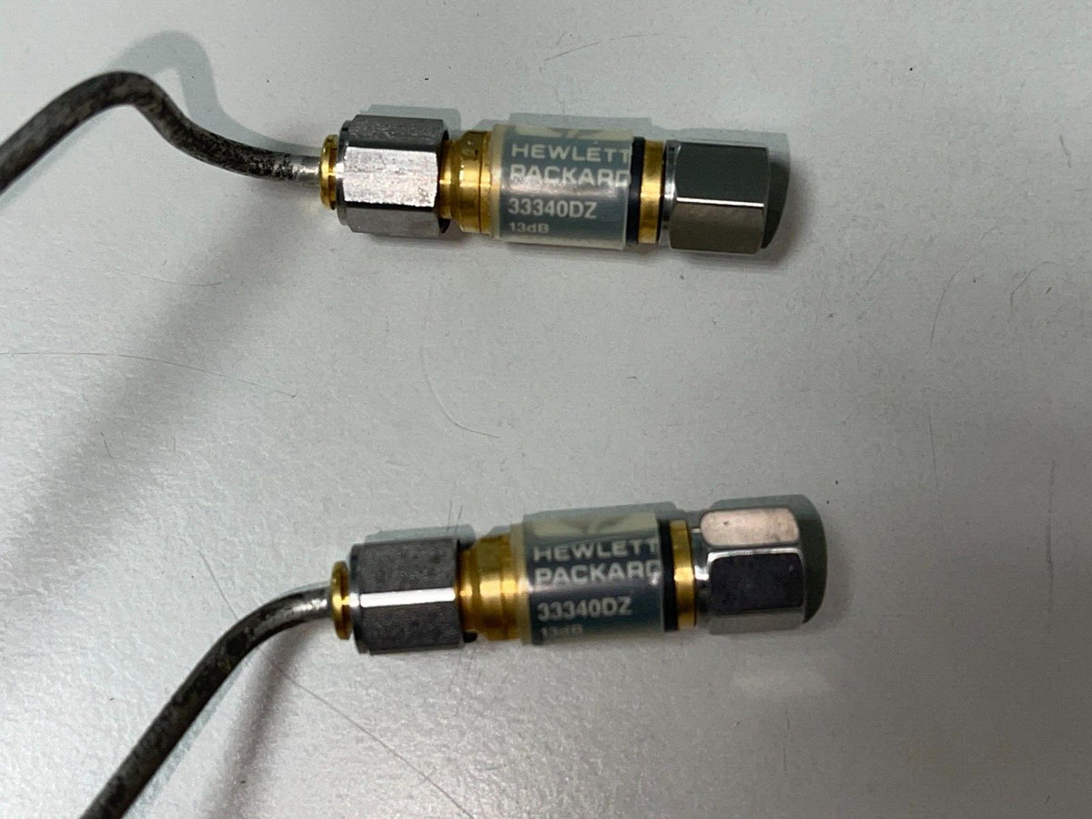 HP Agilent 33340DZ 40GHz 13db precision attenuator , w/semi-rigid 2.4mm cables - XG eqpt