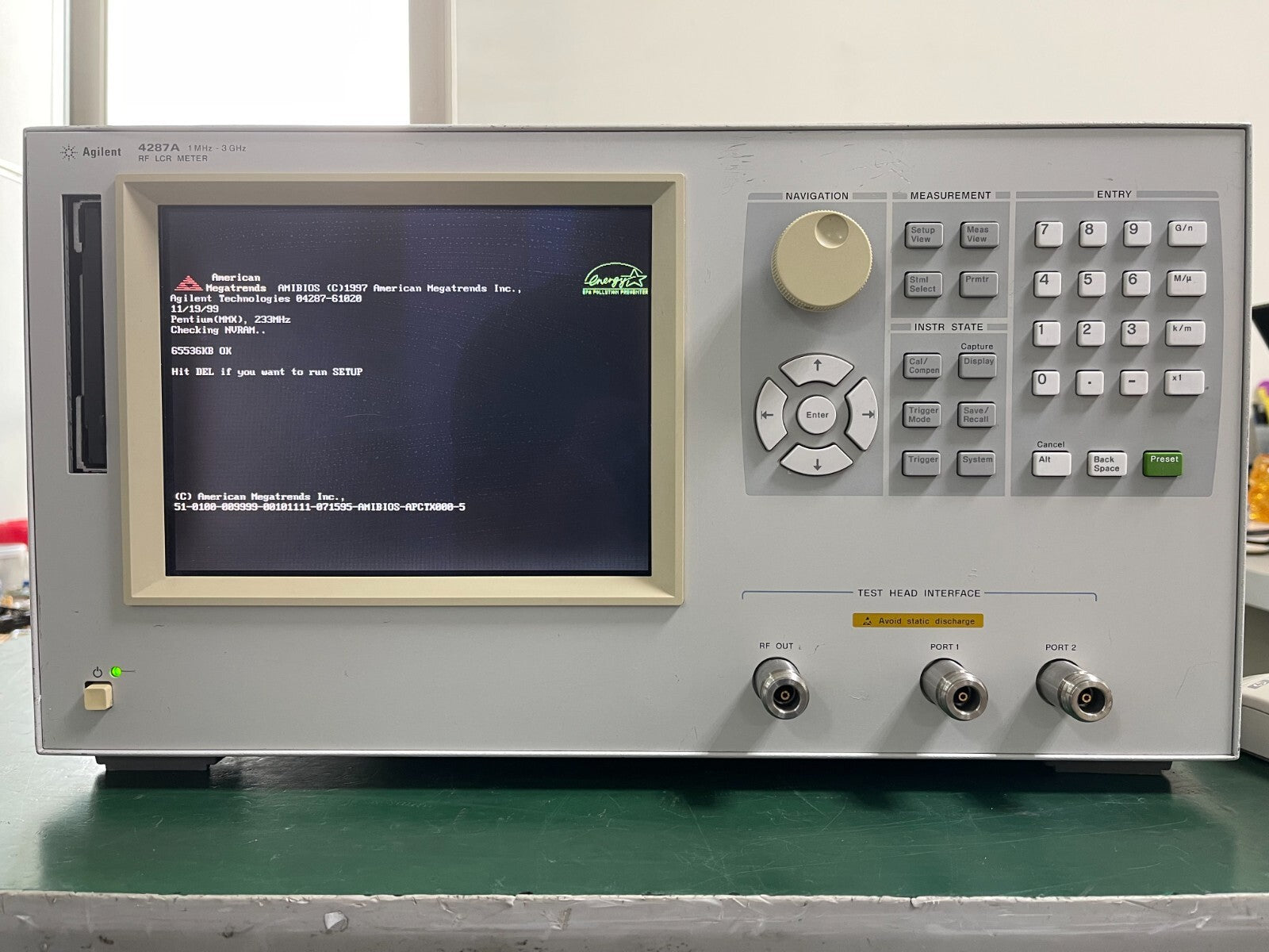 Agilent 4287A  1 MHz - 3 GHz RF LCR Meter w/ option 011 _0600