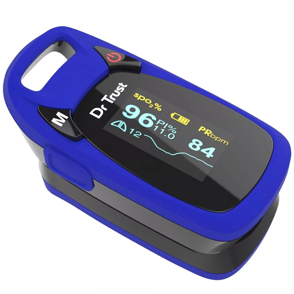 Dr Trust Professional Finger Tip Pulse Oximeter with SpO2 Monitor & Alarm