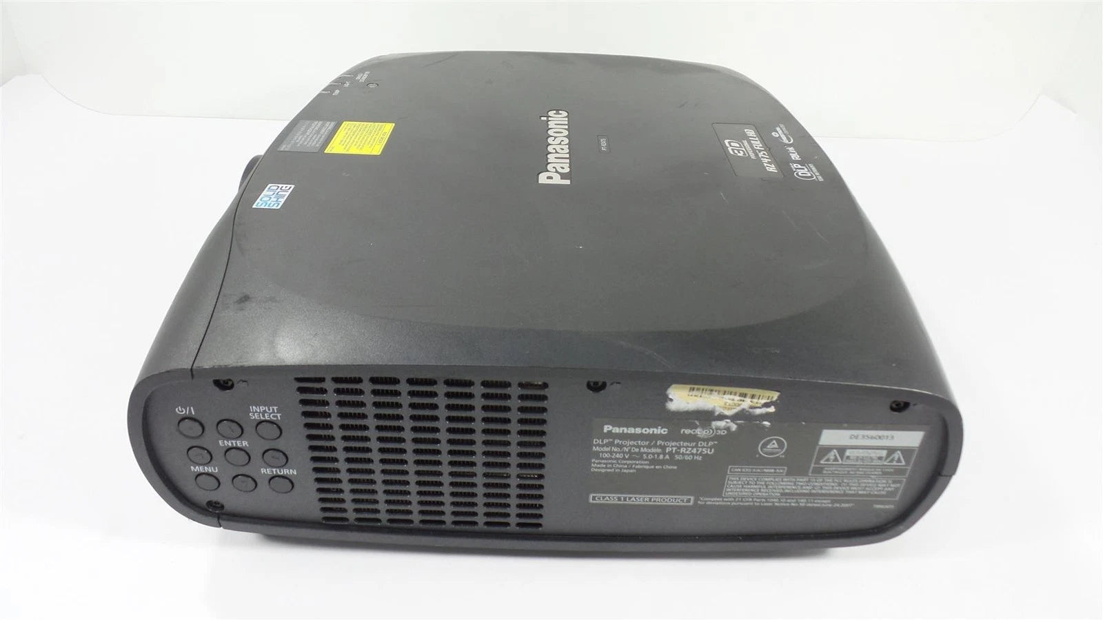Panasonic PT-RZ475U Full HD 3D DLP Laser Projector - Good Working