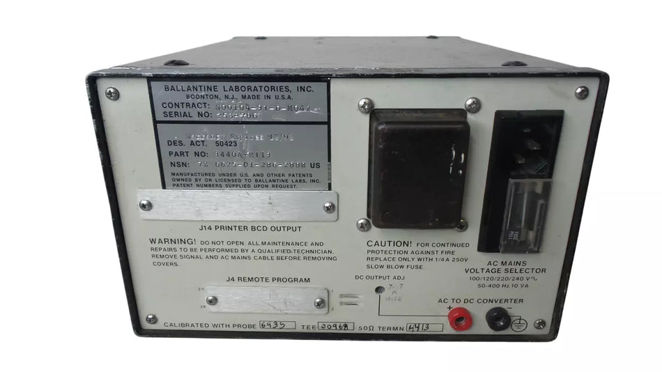 BALLANTINE 3440A RF Millivoltmeter with High Precision Measurements