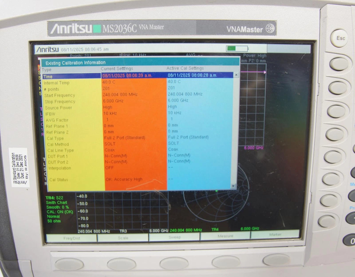 Anritsu MS2036C VNA Master 9MHz to 9GHz Vector Network Analyzer OPT 31 GPS
