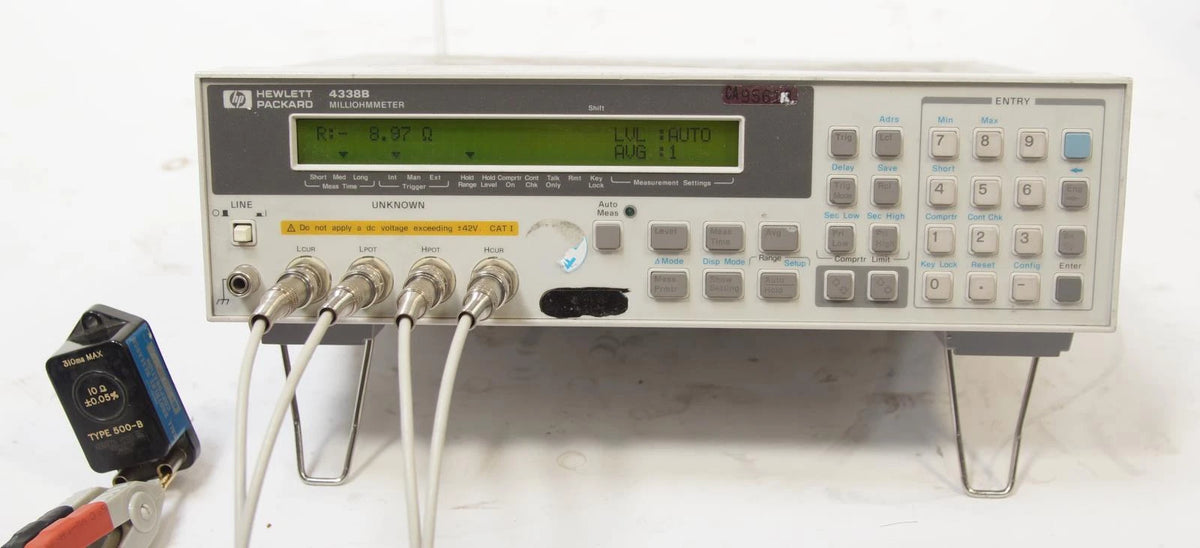 HP 4338B 1 kHz Milliohm Meter 1uA - 10mA AS-IS